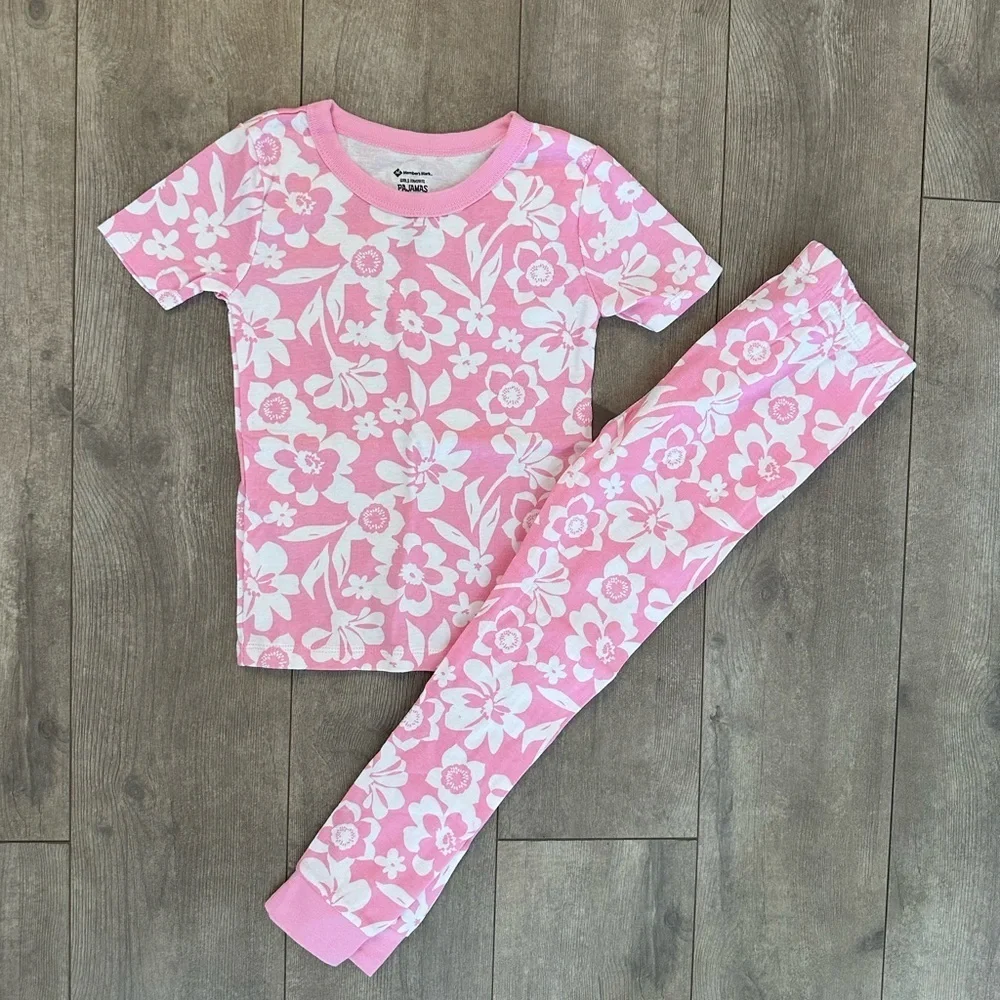 New 5T Girls Pajama Set Floral, Members Mark Nwot  Precious!